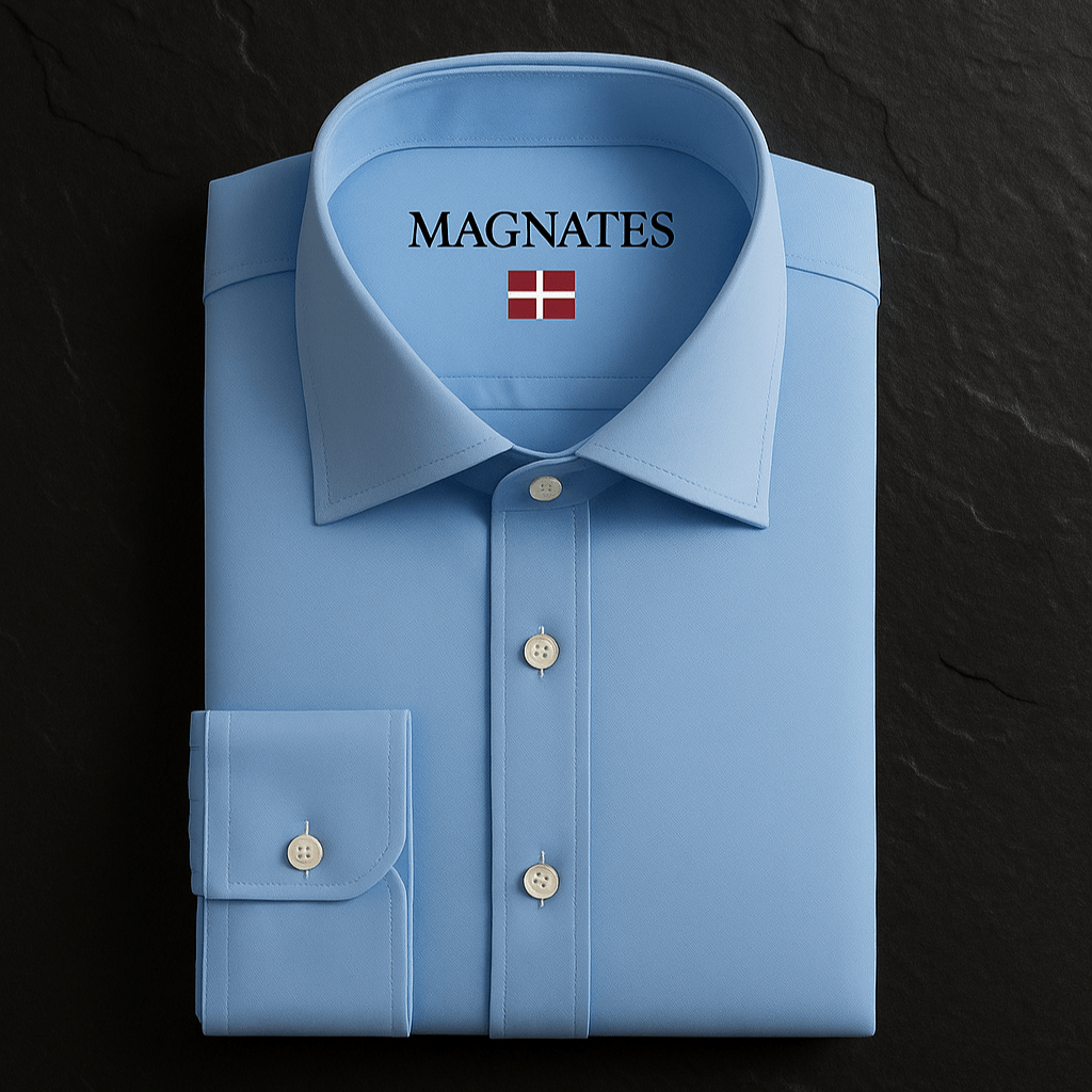 The Director - Blue Supima Shirt - Magnates Limited