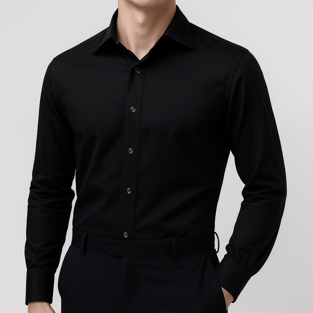 The Investor - Black Supima Shirt - Magnates
